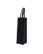Black single bottle wine carrier bag