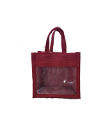 Red Laminated jute gift bag