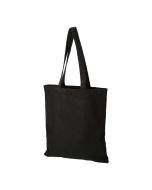 Black canvas cotton tote bag